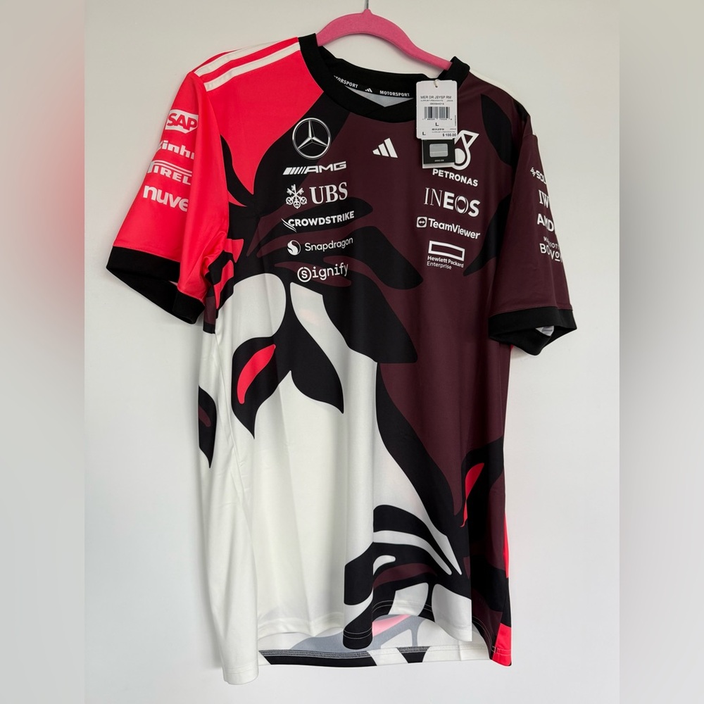 NEW Adidas Mercedes AMG Petronas Formula 1 Jersey, Size Large